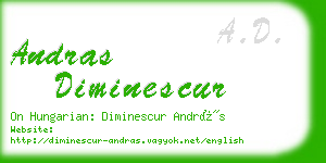 andras diminescur business card